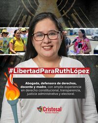 Die Menschenrechtsorganisation Cristosal fordert die Freilassung von Ruth López