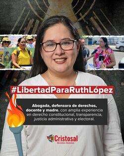 Die Menschenrechtsorganisation Cristosal fordert die Freilassung von Ruth López