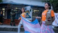 Aktivist*innen bei einer Pride-Demostration in Arauca (Kolumbien)