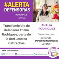 Die ermordete Transfrau, Leitfigur und Aktivistin Thalía Rodríguez
